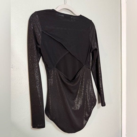 Blackmilk long sleeve black sparkly bodysuit - Picture 6 of 7